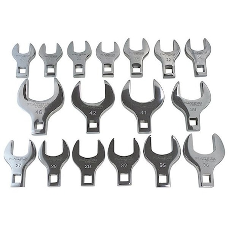 Atd Tools ATD 17-Piece Metric 1/2-Inch Drive Jumbo Crowfoot Wrench Set 99380